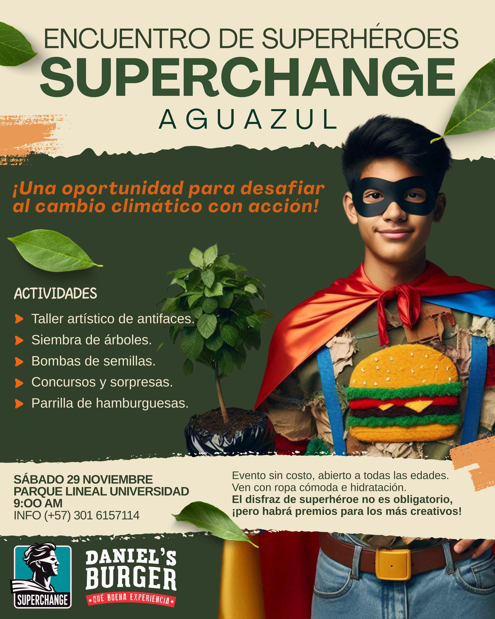 Comerciantes y Superchange se unen para un encuentro de superhéroes en Aguazul