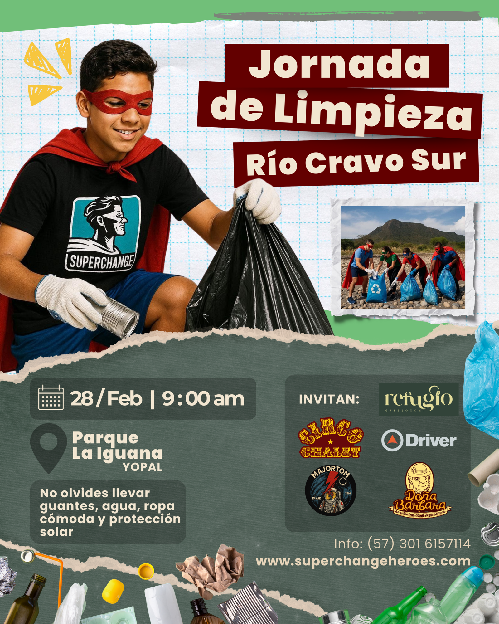 Jornada de limpieza En El Río Cravo Sur como experiencia educativa